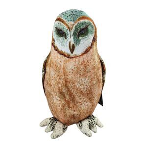 John Derian Target Owl Beaded Plush Pillow 12x8 Decorative 2025 NWT